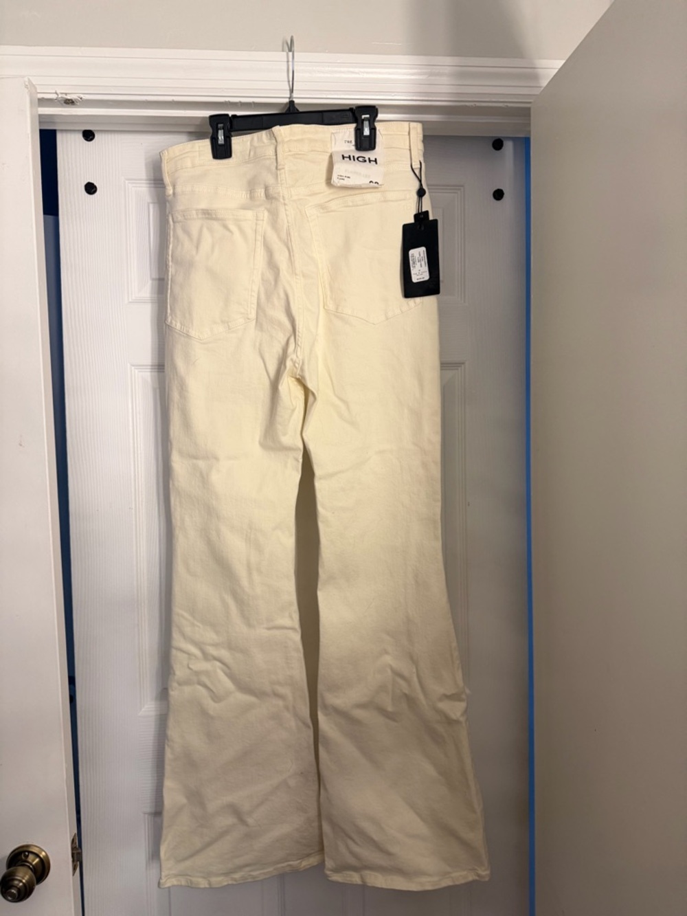rag & bone Cream High-Rise Flare Jeans - Picture 2 of 5